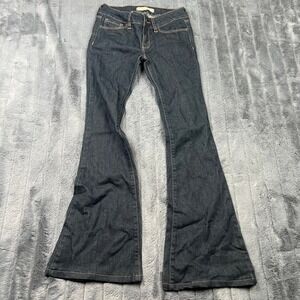 Bullhead Black Flare Jeans Dark Wash Low Rise Bell Bottom Denim Size 1